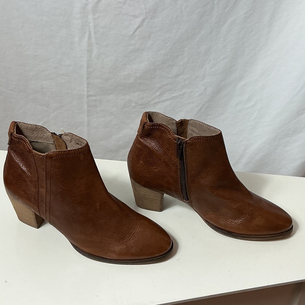 Fat Face Brown Leather Ankle Boots
